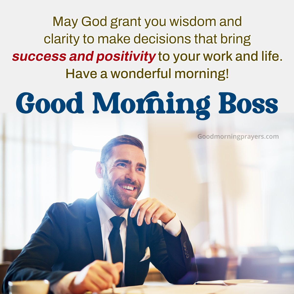 Good Morning Boss Prayer For Success