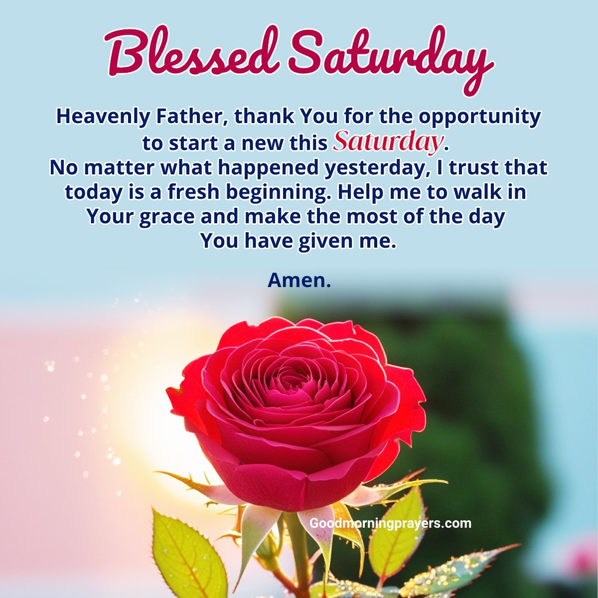 Good Morning Saturday Prayer For Success And Joy